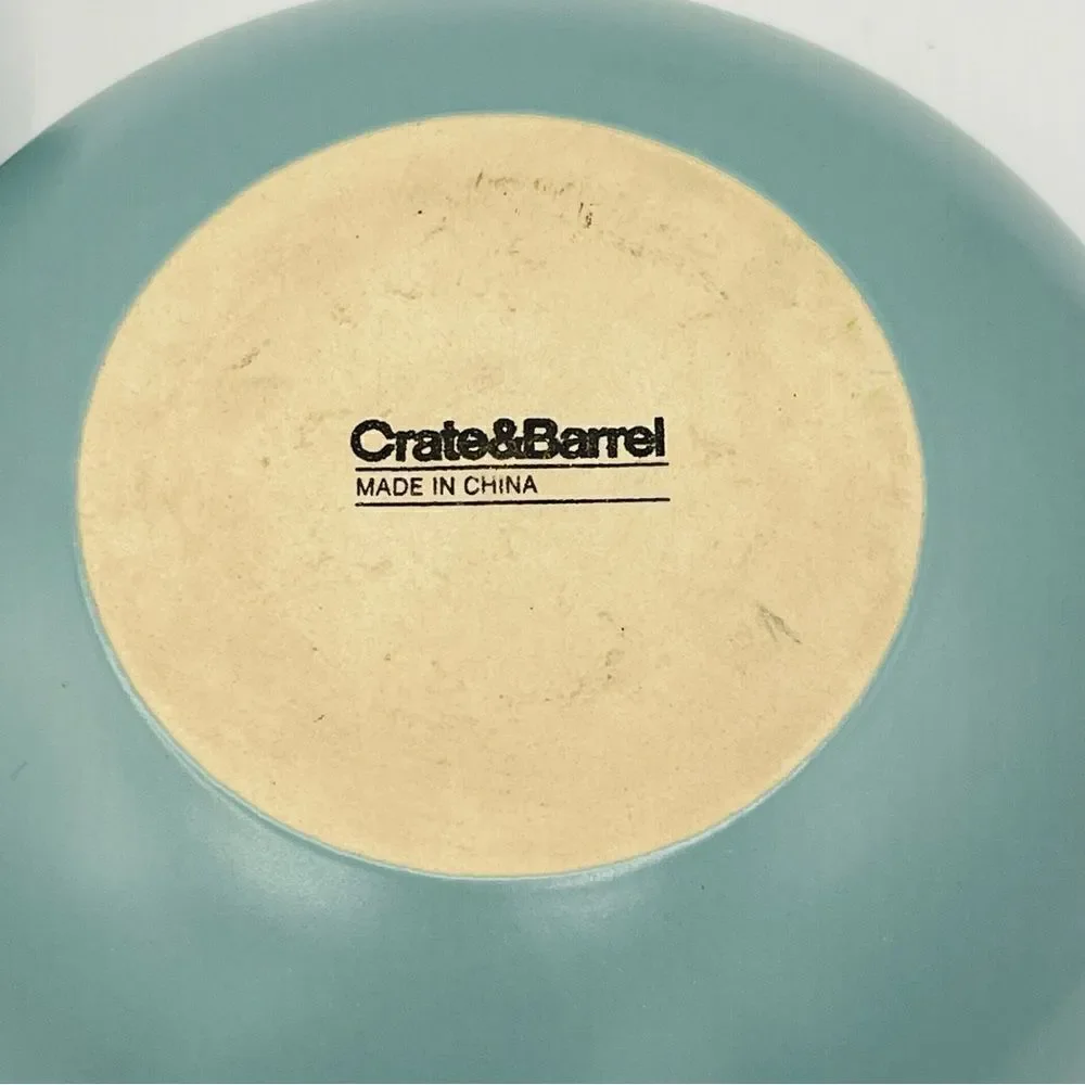 Crate&Barrel Blue Hue Matte Coupe Soup Cereal Bowls (2)
